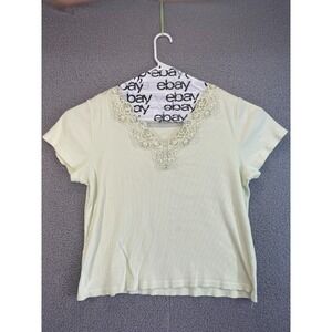 First‎ Issue Liz Claiborne Top Womens Large  Short Sleeve Shirt